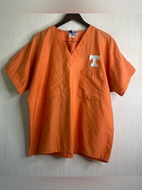 Landau Tennessee Volunteers V-Neck Orange Scrub Large